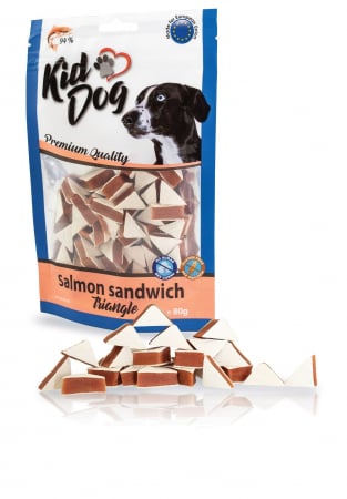 Snacks - Recompense Pentru Caini, Triunghiuri De Sandwich Cu Somon, 80 g, A04709
