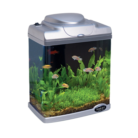 Produse;;Produse/Pesti;;Produse/Pesti/Acvarii & Kituri de Incepatori;;Produse/Pesti/Acvarii & Kituri de Incepatori/Acvarii & Boluri;;Produse/Reduceri - Acvariu Pentru Pesti, Hailea Cu Capac Si Led, FC200, 6.6 l, 22 x 14 x 28 cm, Argintiu, H006