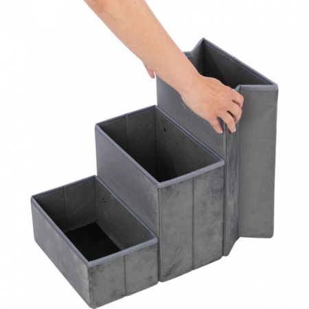 Culcus Harvey Cu Trepte, 119x47x50 cm, Gri/Alb/Negru, 38039	 [8]