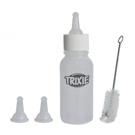 Hrana - Biberon Cu 3 Tetine Si Perie Curatare, Pentru Pisici, 57 ml, 4193	
