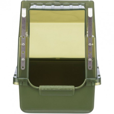 Cadita Acoperita Pentru Pasari, Plastic, 16x22x16 Cm, Verde, 54035	 [1]