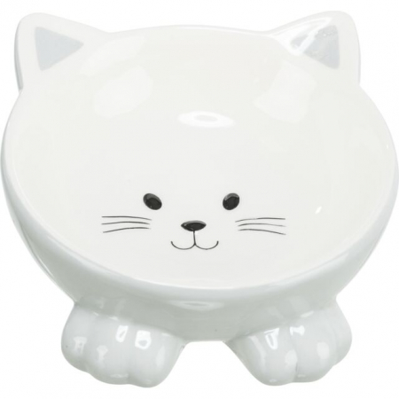 Castron Ceramic Pentru Pisici, Ridicat, Forma Ergonomica, 0.15 l/14 cm, Diferite Culori, 24807 [5]