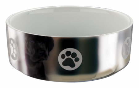 Castron Ceramic, 0.8 l/15 cm, Argintiu/Alb, 25084 [0]