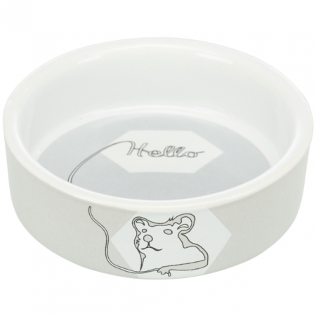 Castron Ceramic Pentru Hamsteri, Hello, 90 ml/ 8 cm, Diferite Culori, 60734 [3]