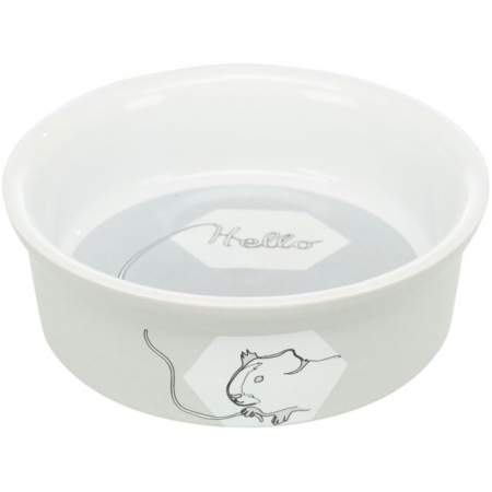 Castron Ceramic Pentru Porcusori de Guineea, Hello, 240 ml/ 12 cm, Diferite Culori, 60735 [3]