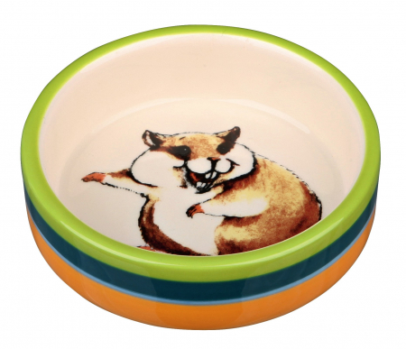 Castroane - Castron Ceramic Comic-Hamster, 80 ml/8 cm, Multicolor/Crem, 60801