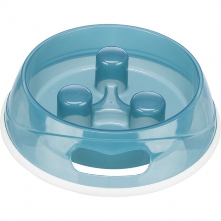 PISICI - Castron Plastic Pentru Hranire Lenta 0.9 l/23 cm, Diverse Culori, 25032