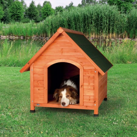 Casute si tarcuri - Casuta Cabana Din Lemn Pentru Caini, M-L: 83x87x101 cm, Maro, 39532	