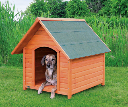Casute si tarcuri - Casuta Cabana Din Lemn Pentru Caini, L: 96x105x112 cm, Maro, 39533	