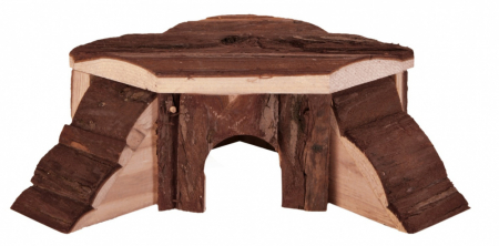 Casute si cuiburi - Casuta De Colt Pentru Hamsteri, Thordis, Lemn, 21x7x19/19 cm, Maro, 6175	