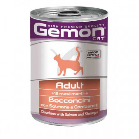 Hrana umeda - Hrana Umeda Pentru Caini, Gemon Adult, Cu Ton Si Somon, 415 g