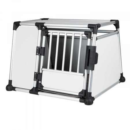 Custi si genti de transport - Cusca De Transport, Aluminiu, L: 93x64x81 cm, Pana la 40 kg, Argintiu/Gri, 39343	