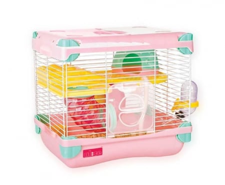 Custi -  Cusca Pentru Rozatoare, Gremi Adventure Land, S: 28x21x25 cm, Roz, K803	
