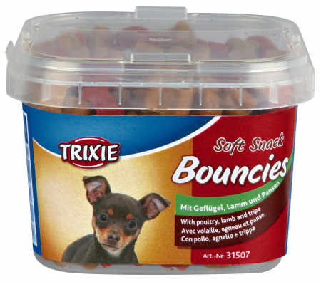Drops - Recompense Pentru Caini, Soft Snack, Oscioare Cu Pui/Miel/Burta, 140 g, 31507