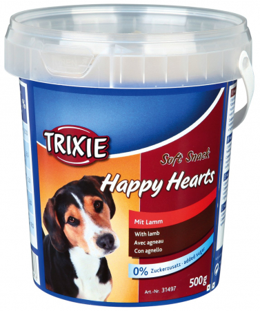 Drops - Recompense Pentru Caini, Soft Happy, Inimi Cu Miel, 500 g, 31497	