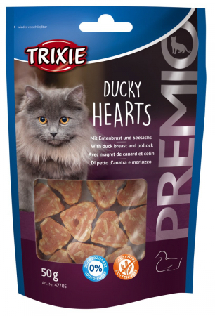 Drops - Recompense Pentru Pisici, Premio, Inimioare Cu Rata Si Peste, 50 g, 42705