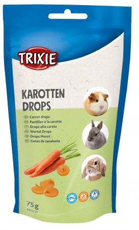 Recompense si delicii - Dropsuri Cu Morcov, Pentru Rozatoare, 75 g, 60231