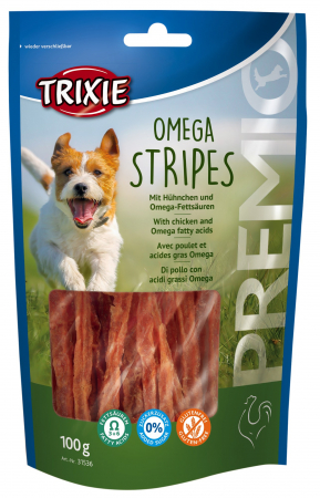 Oase si carne - Recompense Pentru Caini, Premio, Fasii Omega Cu Pui, 100 g, 31536	