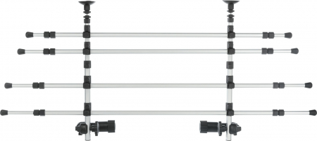 Accesorii auto si bicicleta - Grilaj Auto, Latime: 96-163 cm/ Inaltime: 34-48 cm, Argintiu/Negru, 13171	