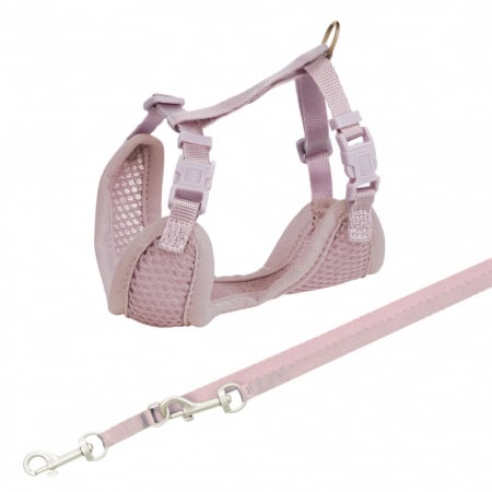 Seturi lesa + ham - Ham Si Lesa, Soft, Pentru Caini Juniori, S-M: 26-34 cm/10 mm, 2.00 m, Lila Deschis, 15564	