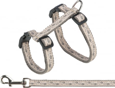 Ham Si Lesa Pentru Pisici, 27-45 cm/13 mm, 1.20 m, Gri/Bej,  41872 [1]