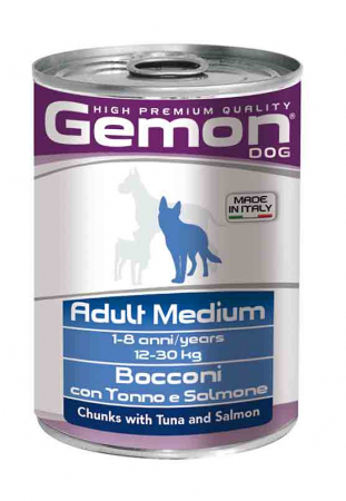 Hrana Umeda Pentru Caini, Gemon Adult, Cu Ton Si Somon, 415 g [1]