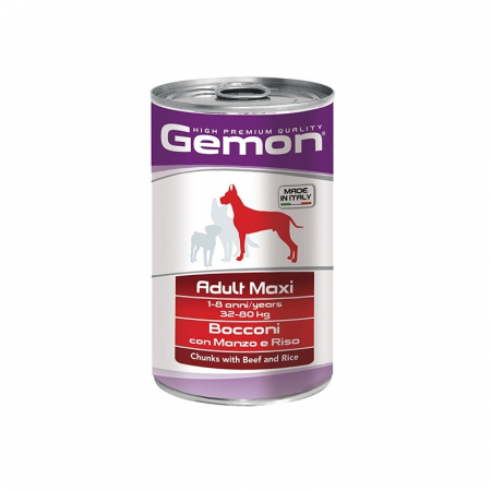 Hrana Umeda Pentru Caini, Gemon Maxi Adult, Vita Si Orez, 1250 g [1]