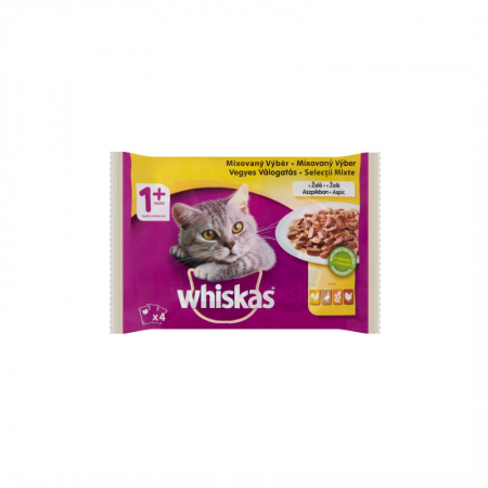 Hrana umeda - Hrana Umeda Pentru Pisici, Whiskas Adult, Selectii De Pasare In Sos, 4x85 g