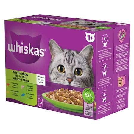 Hrana Umeda Pentru Pisici, Whiskas Adult, Meniu Mixt, 12x85 g [1]