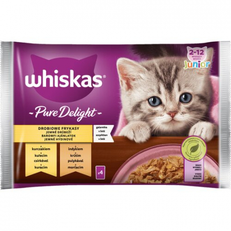 Hrana Umeda Pentru Pisici, Whiskas Junior Pure Delight, 4x85 g [1]