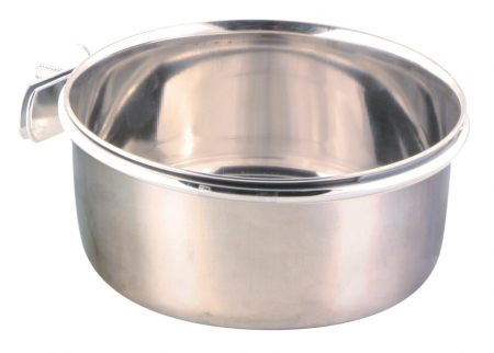 Hranitoare si adapatoare - Hranitor Inox Pentru Pasari, Atasare Cu Surub, 600 ml/12 cm, 5498