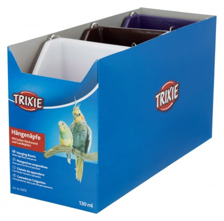 Hranitoare si adapatoare - Hranitor Plastic Pentru Pasari, 130 ml/8x7 cm, Diverse Culori, 5472