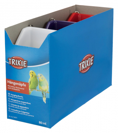 Hranitoare si adapatoare - Hranitor Plastic Pentru Pasari, 80 ml/6x6 cm, Diverse Culori, 5471