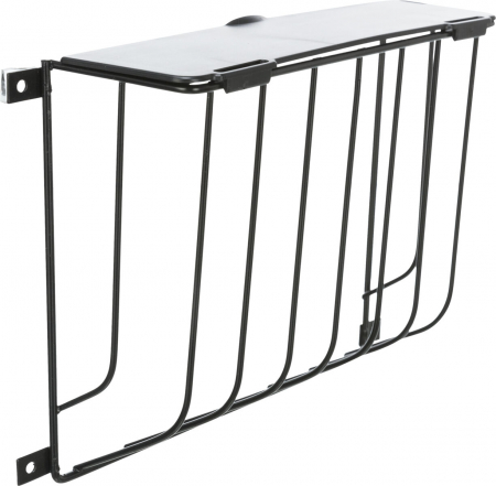 Hranitoare - Hranitor Metalic Pentru Rozatoare, Cu Capac, 22x16x6 cm, Negru, 60895