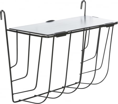 Hranitoare - Hranitor Metalic Pentru Rozatoare, Cu Capac, 25x18x12 cm, Negru, 60892
