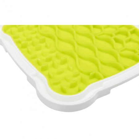 Farfurie Pentru Hranire Lenta, Lickâ€™n'Snack, 20x20 cm, Lime/Alb, 34952 [4]