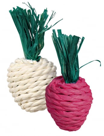 Jucarii si ansambluri de joaca - Set Jucarii Din Paie Pentru Rozatoare, Ridichi, 8 cm, 2 buc, 6193	