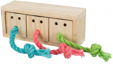 Jucarii si ansambluri de joaca - Jucarie De Strategie Pentru Rozatoare, Cub, Lemn, 15x5.5x6 cm, 62815	