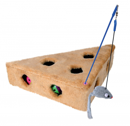 Jucarii - Jucarie Pentru Pisici, Cascaval Cu 3 Mingi, Plus, 36x8x26/26 cm 4505	