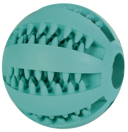Jucarii - Jucarie Pentru Caini, Denta Fun, Minge, Aroma Menta, Cauciuc, 5 cm, 3259