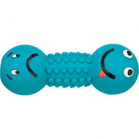 Jucarie Pentru Caini, Gantera Smiley, Latex, Cu Sunet, 19 cm, Diverse Culori, 35251	 [1]