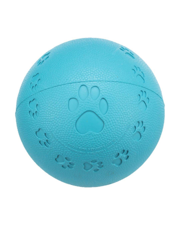 Jucarie Pentru Caini, Minge, Cauciuc, Cu Sunet, 9 cm, Albastru Petrol, 34863 [1]