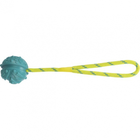 Jucarie Pentru Caini, Minge Pe Sfoara, Plutitoare, 7 cm/35 cm, Petrol, 33482 [1]