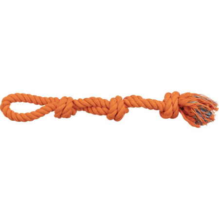 Jucarie Pentru Caini, Sfoara Dubla Cu Noduri Si Maner, 500 g/60 cm 3275	 [1]