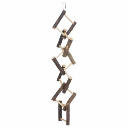 Jucarie Pentru Pasari, Scara Suspendata, Lemn De Scoarta, 12 trepte/ 58 cm, 5885	 [1]
