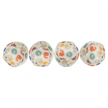 Jucarie Pentru Pisici, Set 4 Mingi Cu Imprimeu Leopard, 4 cm, 4109	 [1]