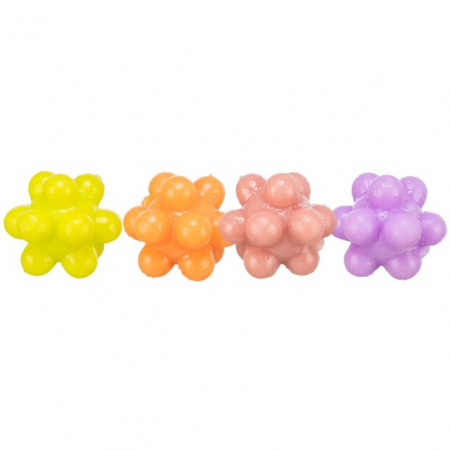 Jucarie Pentru Pisici, Set 4 x Mingi Cauciuc Cu Noduri, 3.5 cm 4534	 [1]