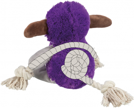 Jucarie Pentru Caini, Monstru, Plus/Sfoara, Cu Sunet, 32 cm, Violet, 34723 [3]