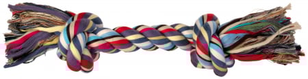 Jucarii - Jucarie Pentru Caini, Sfoara Cu 2 Noduri, 470 g/40 cm, Diverse Culori, 3276	