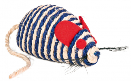 Jucarii - Jucarie Pentru Pisici, Soarece Sisal, Cu Clopotel, 10 cm 4074	